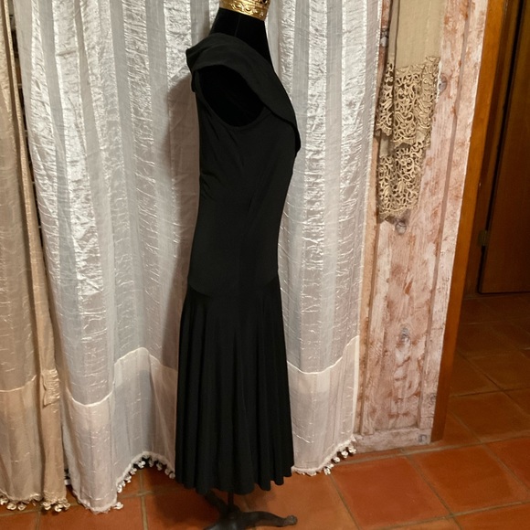 Sinequonone made in France Shawl Collar Drop Waist Dress S/M EUC - Picture 2 of 10